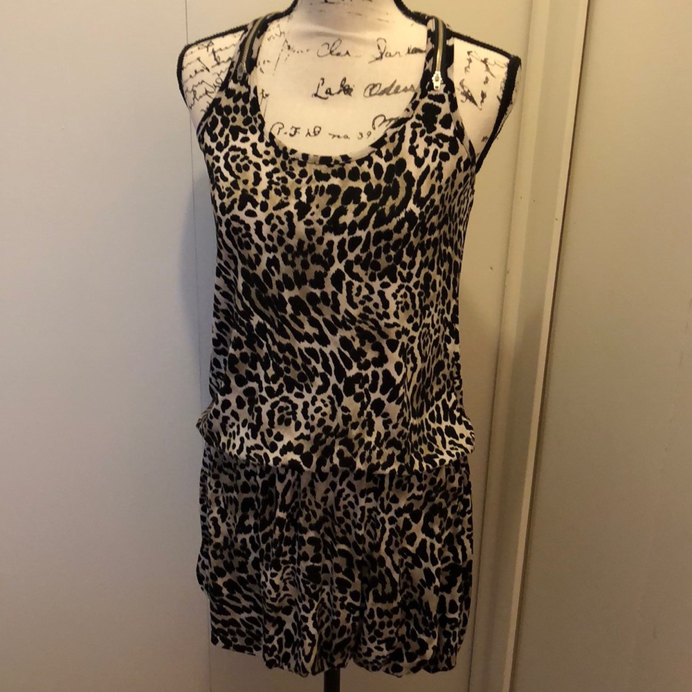 Leopard t-back dress